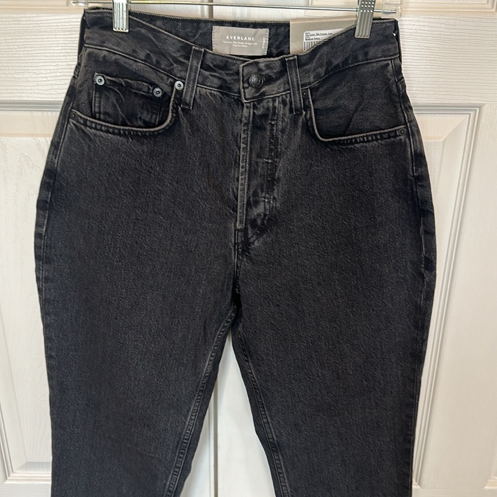Everlane The Curvy‎ 90s Cheeky Straight Jean Washed Black Sz 28 Brand New $110 - Picture 8 of 16